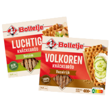 Bolletje knäckebröd sesam, volkoren of goudbros